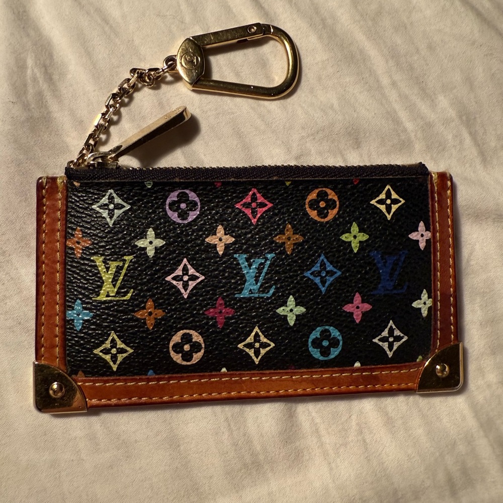 Louis Vuitton Takashi Murakami Noir Key Cles Coin Purse - Picture 2 of 8